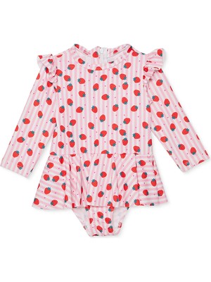 Hellobaby Kız Bebek Mayo Çilek Baskılı