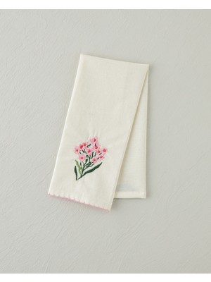 English Home Blossom Frame Pamuk Polyester Nakışlı Kurulama Bezi 30X50 cm Pembe