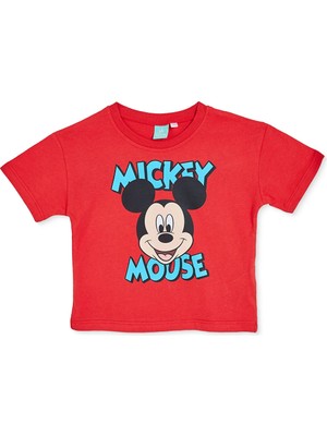 Disney Erkek Bebek Lisans Tişört Lisans Baskılı Bisiklet Yaka Short Sleeve