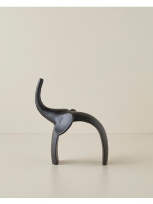 English Home Elephant Alüminyum Biblo 18 cm Siyah