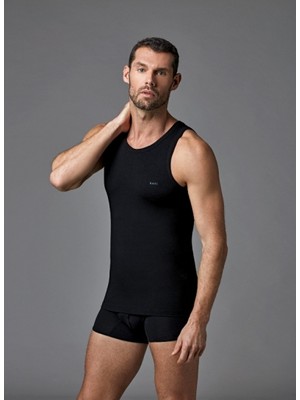 Dagi Siyah Erkek Atlet Mikro Modal Kumaş ile Esnek Tasarım ve Nefes Alabilir Özellikler