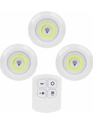 Uslucan Alışveriş Kablosuz Pilli Işıldak  Masa Lambası Mutfak Tezgah Altı Banyo Dolabı Dolap Içi