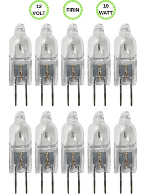 Avarson (10 Adet) Ledvance 12VOLT 10W SARI Işık G4 Duylu (Iğne Bacak) Fırın Ampulü