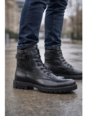 Greyder Erkek Deri Kışlık Bot