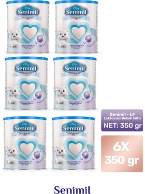 Senimil Laktozsuz Bebek Sütü 350 gr  6 Lı Avantaj Paketi