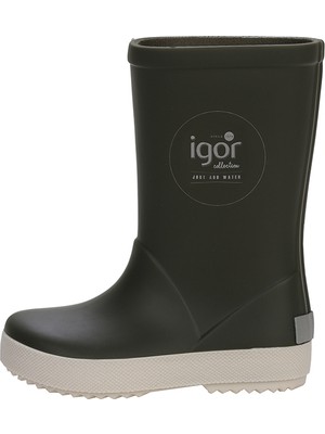 Igor Splash Nautico Kaki Çocuk Haki Yağmur Çizmesi Kauçuk Malzeme ile Suya Dayanıklı Özellikte