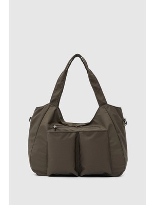 Shule Bags Baia Teknik Kumaş Günlük Spor Çanta Mocha