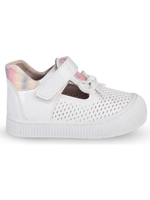 Civil Girls Kız Çocuk Kurdela Aksesuarlı 21- Babet - Beyaz