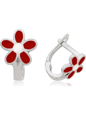 Inure Jewelry Gümüş Çiçek Çocuk Küpesi