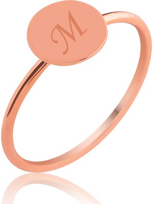 Inure Jewelry Gümüş Harfli Kadın Yüzük