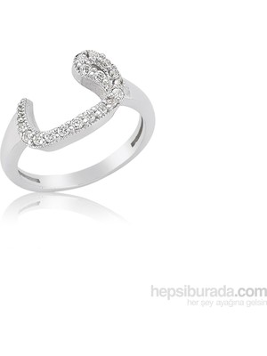 Inure Jewelry Gümüş Vav Bayan Yüzük