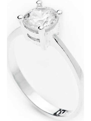 Inure Jewelry Gümüş Tek Taş Kadın Yüzük