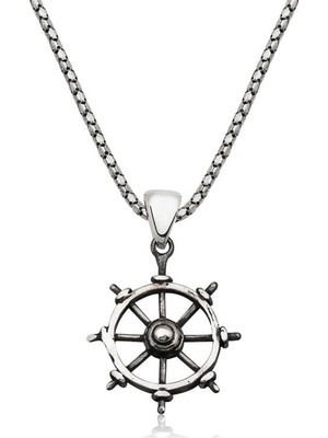 Inure Jewelry ​Gümüş Gemi Dümeni Kolye