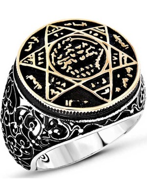 Inure Jewelry Gümüş Süleyman Peygamber Mührü Erkek Yüzük
