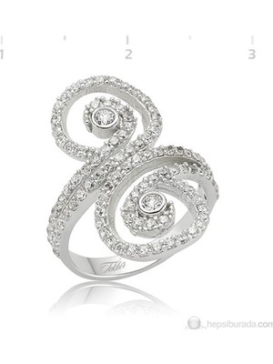 Inure Jewelry 925 Zirkon Taşlı Modern Yüzük LR1480018