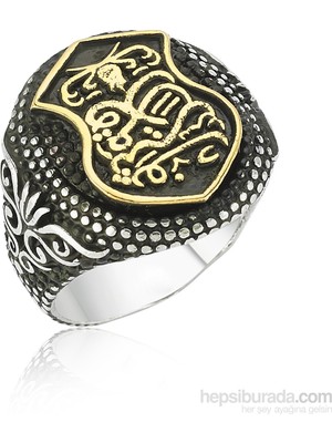 Inure Jewelry Kadem-i Şerif Gümüş Erkek Yüzük
