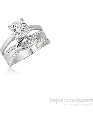Inure Jewelry Tektaş Alyans Gümüş Yüzük 435321