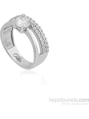 Inure Jewelry İki Sıra Tamtur Tektaş Yüzük 436217