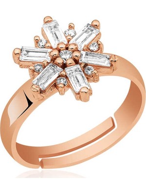 Inure Jewelry ​Gümüş Rose Rüzgar Gülü Yüzük