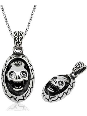 Inure Jewelry Inure Jewelry Gümüş Kurukafa Erkek Kolye