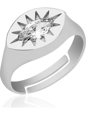 Inure Jewelry Ayarlanabilir Kuzey Yıldızı Şovalye Gümüş Yüzük