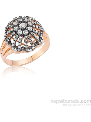 Inure Jewelry Gümüş Fantezi Çiçek Yüzük 435372