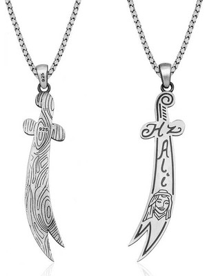 Inure Jewelry Gümüş Hz. Ali Kılıç Kolye