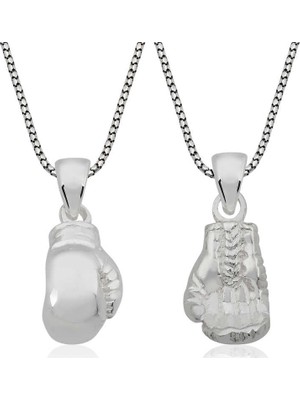Inure Jewelry ​Gümüş Boks Eldiveni Erkek Kolye