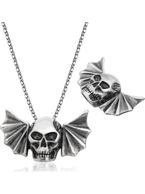 Inure Jewelry Inure Jewelry Gümüş Kurukafa Erkek Kolye