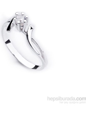Inure Jewelry Gümüş Tek Taş Kadın Yüzük 435464