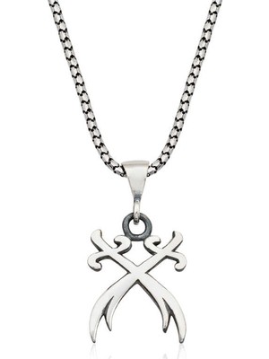 Inure Jewelry ​Gümüş İkili Zülfikar Kılıcı Kolye