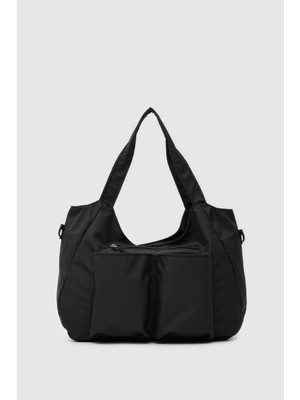 Shule Bags Baia Teknik Kumaş Günlük Spor Çanta Siyah