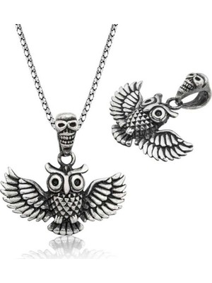 Inure Jewelry Inure Jewelry Gümüş Baykuş Erkek Kolye