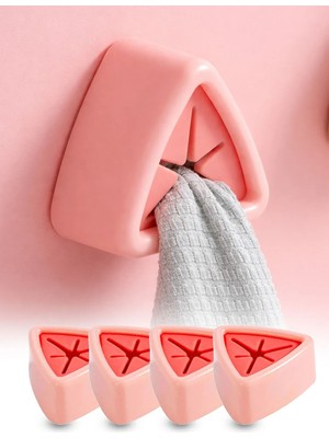 Omilife 4'lü Yapışkanlı Havlu Askısı Bez Tutucu Mutfak Banyo Lavabo Organizeri