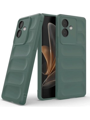 Erdo Ticaret Buğz Oppo A3 Kılıf Optimum Silikon - Koyu Yeşil