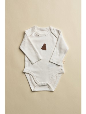Oh la la Koala For Little Ones Bere Nakışlı Uzun Kollu Çıtçıtlı Bebek Body