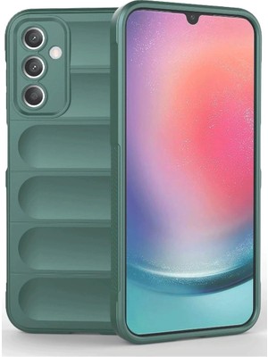 Erdo Ticaret Buğz Samsung A36 Kılıf Optimum Silikon - Koyu Yeşil