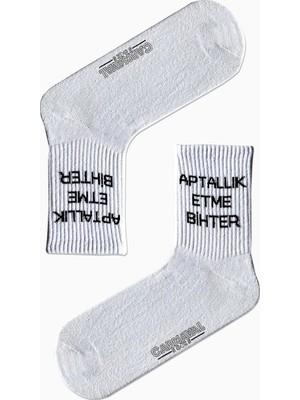 Carnaval Socks Aptallık Etme Bihter Yazılı Desenli Renkli Spor Çorap