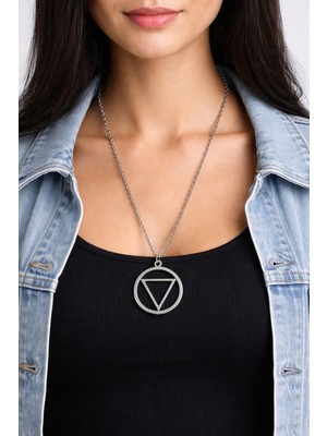 Herşey Nota Naruto Hidan Akatsuki Kolye Gümüş Renk 60 cm Zincir Unisex Anime Aksesuar