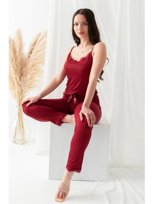 Morvarid Sabahlıklı Dantel Detaylı Pegasus Kadın Pijama Takımı-Çeyizlik Takım- Geniş Beden Aralığı