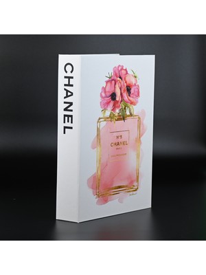 Kethuda Concept No 5 Kırmızı Pembe Çiçek Dekoratif Kitap Kutu