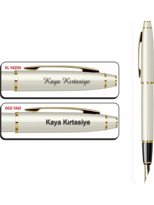 Isminize Özel Scrikss 35 Beyaz Altın Dolma Kalem