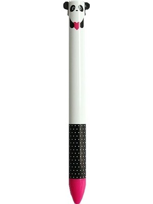 Legami İki Renkli Panda Tükenmez Kalem Pembe - Siyah 1 Adet Eğlenceli Tasarım