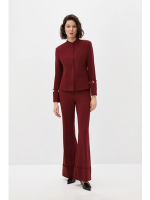 SHN Bordo Ceket Pantolon Takım