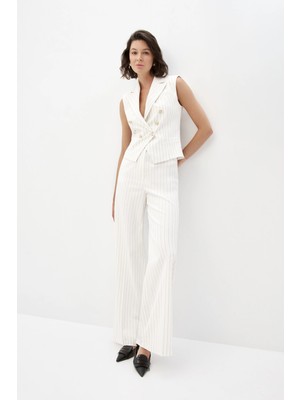 SHN Çizgili Yelek Takım