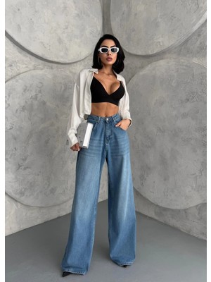 Zeo Basic Extra Baggy Fresh Mavi Denım Pantolon