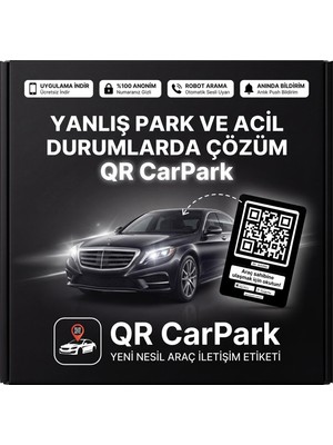 Rozbo Qr Car Park-Uyarı -Kontrol Araç Iletişim Etiketi