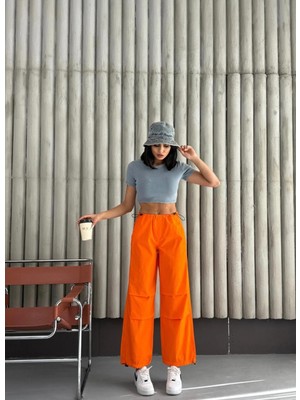 Zeo Basic Dizleri Pile Detaylı Paraşüt Pantolon
