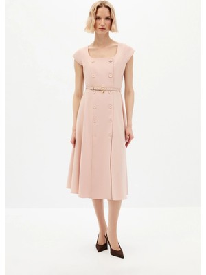 SHN Pudra Kruvaze Elbise