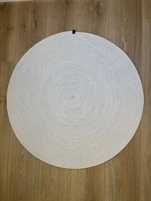 Melena Carpet Yuvarlak Hasır Halı Balkon Salon Mutfak Için Jüt Görünümlü Dekoratif Halı